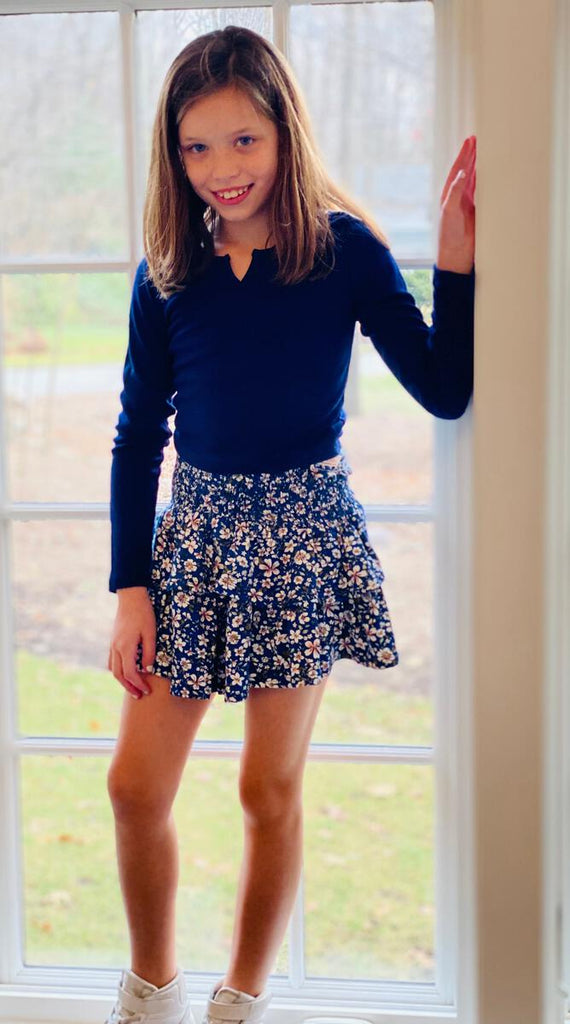 Floral mini on sale skirt 4t