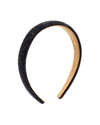 Bari Lynn Fully Crystalized Thin Headband - Navy