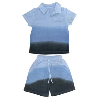 Mini Dreamers Micah Dip Dye Terry Top And Shorts Set