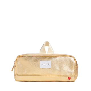 State Bags Clinton Pencil Case - Metallic Gold
