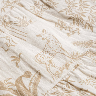 Makemake Organics Sleeveless Bubble Romper - Wild Tropics