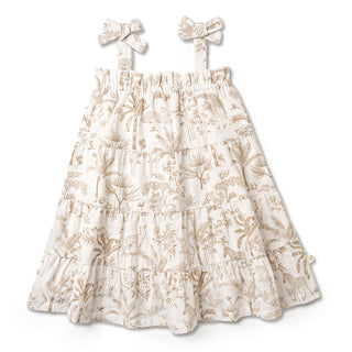 Makemake Organics Tiered Dress - Wild Tropics
