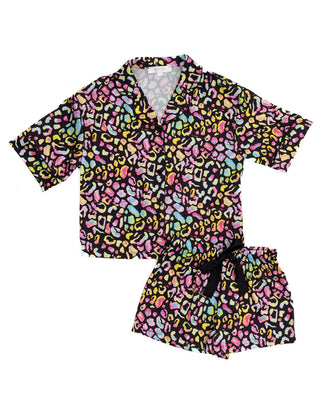Sunshine Society Kids Silky Animal Short Sleeve with Shorts Set