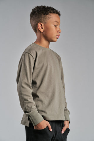 Little Bipsy Long Sleeve Elevated Tee - Army Green