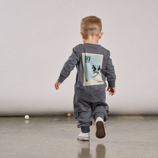 Little Bipsy Long Sleeve Ski Team Tee - Smoke