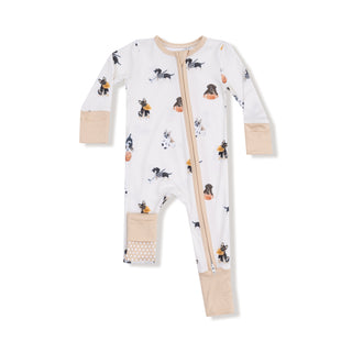 Angel Dear 2 Way Zipper Romper - Sporty Puppies
Baby onesie with dog pattern on a white background