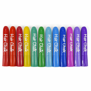 Hair Coloring Chalk - 12 Pack Set
Set of colorful hair chalks on a white background