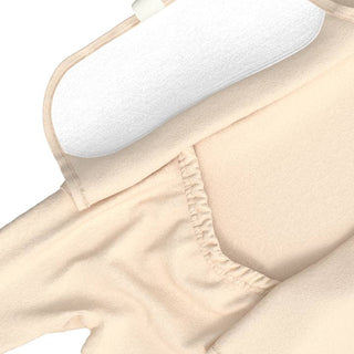 Bonsie Footie - Oat
Beige underwear with a white tag on a white background