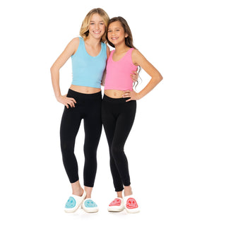 Malibu Sugar, Malibu Sugar Fuzzy Slippers - Happy Face Slippers w/ Lightning Bolt Eyes Blue - Basically Bows & Bowties