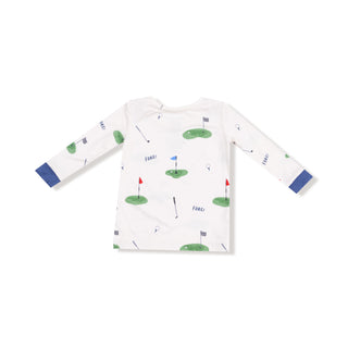 Angel Dear Long Sleeve Loungewear Set - All Fore Golf
Long-sleeve shirt with golf course pattern on a white background
