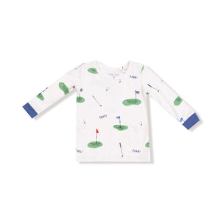Angel Dear Long Sleeve Loungewear Set - All Fore Golf
Children's long-sleeve shirt with golf-themed design on a white background
