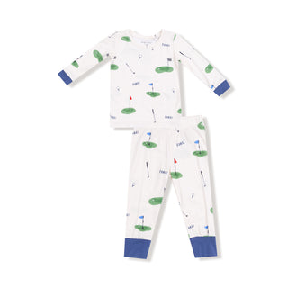 Angel Dear Long Sleeve Loungewear Set - All Fore Golf
Children's pajama set with golf-themed print on a white background
