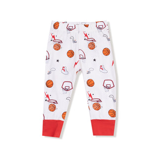Angel Dear Long Sleeve Loungewear Set - Basketball
Children's leggings with basketball and hoop pattern on a white background