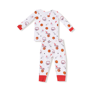 Angel Dear Long Sleeve Loungewear Set - Basketball
Children's onesie with basketball-themed design on a white background