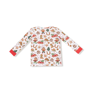 Angel Dear, Angel Dear Long Sleeve Loungewear Set - Cowboy Christmas - Basically Bows & Bowties