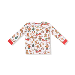 Angel Dear, Angel Dear Long Sleeve Loungewear Set - Cowboy Christmas - Basically Bows & Bowties
