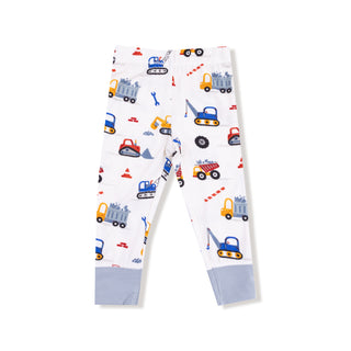 Angel Dear Long Sleeve Loungewear Set - Crayon Construction
Children's leggings with construction vehicle pattern on a white background