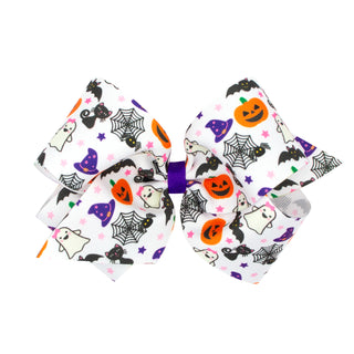 Wee Ones Halloween Printed Grosgrain Hair Bow on Clippie King