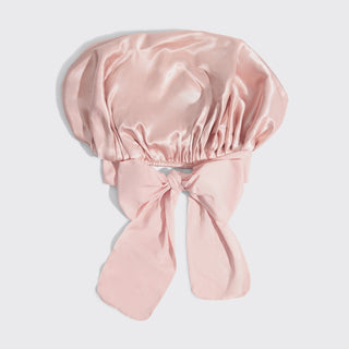 Kitsch Adjustable Oversized Satin Bonnet - Blush