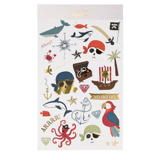 Meri Meri, Meri Meri Pirate Tattoo Sheets (x 2 sheets) - Basically Bows & Bowties