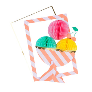 Meri Meri Honeycomb Ice Cream Sundae Birthday Card