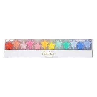 Meri Meri Rainbow Star Candles (Set of 12)