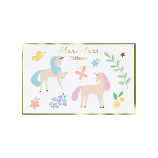Meri Meri Unicorn Temporary Tattoos