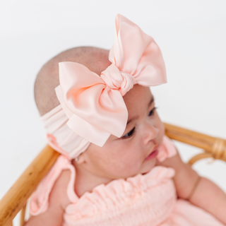 Baby Bling Satin FAB Headband - Rosebud