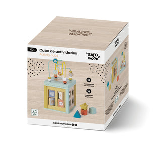 Kalencom Multi-Activity Cube
Sato Wood activity cube packaging on a white background