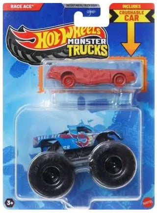 Mattel, Mattel Hot Wheels Monster Truck 1:64 with Crushable Car - Basically Bows & Bowties