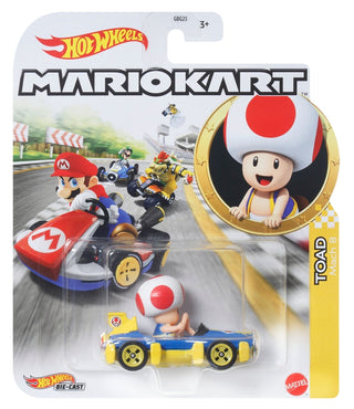 Mattel Hot Wheels Mario Kart / Super Mario Bros Movie Die-Cast Mario Kart Toad