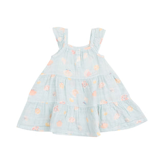 Angel Dear Twirly Muslin Sundress - Pretty Seashells