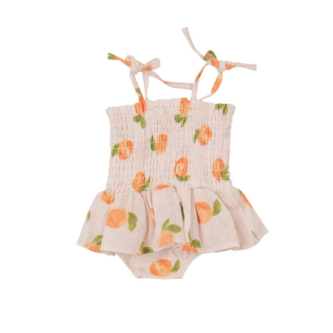 Angel Dear Smocked Bubble with Skirt - Peaches