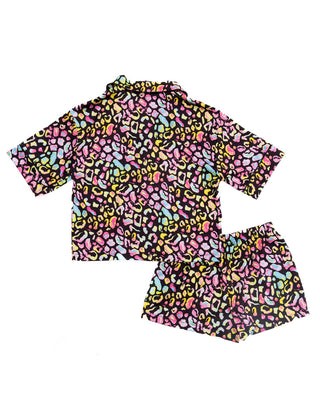 Sunshine Society Kids Silky Animal Short Sleeve with Shorts Set