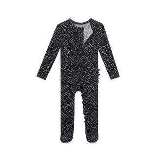 Posh Peanut, Posh Peanut Aggie Ruffled Zippered Footie - Basically Bows & Bowties