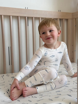 Gunamuna Convertible Romper Footie - Fishing