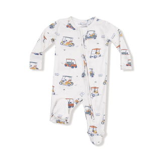 Angel Dear, Angel Dear Footie with Zipper - Zooming Golf Carts - Basically Bows & Bowties