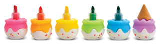 Iscream Ice Cream Stackable Markers Set of colorful ice cream-themed pens arranged in a row.