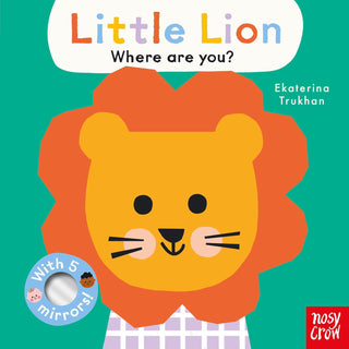 Hachette Baby Faces: Little Lion, Where Are You? Board Book
Book cover of 'Little Lion: Where are you?' with a lion illustration and green background.