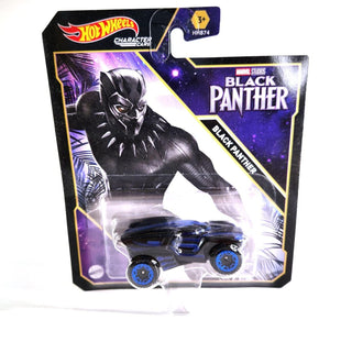 Black panther Hot Wheels Hot Wheels Black Panther toy car in packaging with Marvel branding