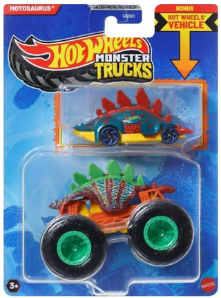 Mattel, Mattel Hot Wheels Monster Truck 1:64 with Crushable Car - Basically Bows & Bowties