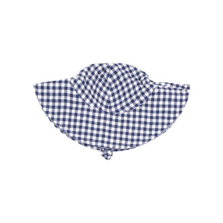 Angel Dear Wide Brim Sunhat - Navy Gingham