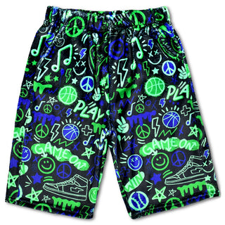 Iscream Corey Paige Graffiti Gamer Plush Board Shorts