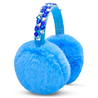 Iscream Blue Jazzy Jewels Earmuffs
Blue fur ear muffs with gemstone accents on a white background