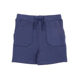 Angel Dear Button Down Polo & French Terry Shorts - Blue Gingham