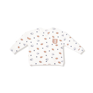 Angel Dear, Angel Dear French Drop Sleeve Long Sleeve Shirt & Jogger Set - Football and Stars - Basically Bows & Bowties