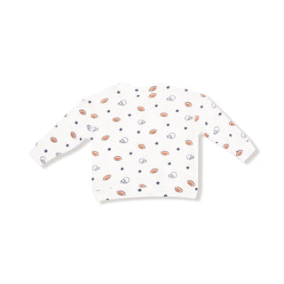 Angel Dear, Angel Dear French Drop Sleeve Long Sleeve Shirt & Jogger Set - Football and Stars - Basically Bows & Bowties