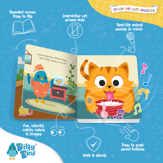 Ditty Bird Cute Animals Touch, Feel & Listen