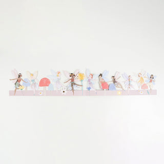 Meri Meri Fairies Birthday Card
Illustration of fairies with colorful wings and accessories on a white background