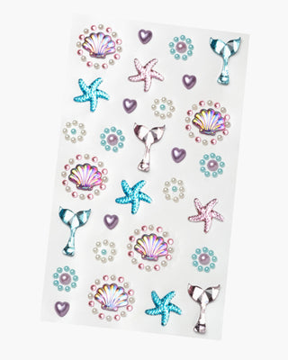 Super Smalls Mermaid Dreams Gemify™ Super Stickers Sheet of decorative stickers with mermaid-themed designs on a white background